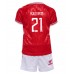 Maillot de foot Danemark Morten Hjulmand #21 Domicile vêtements enfant Europe 2024 Manches Courtes (+ pantalon court)